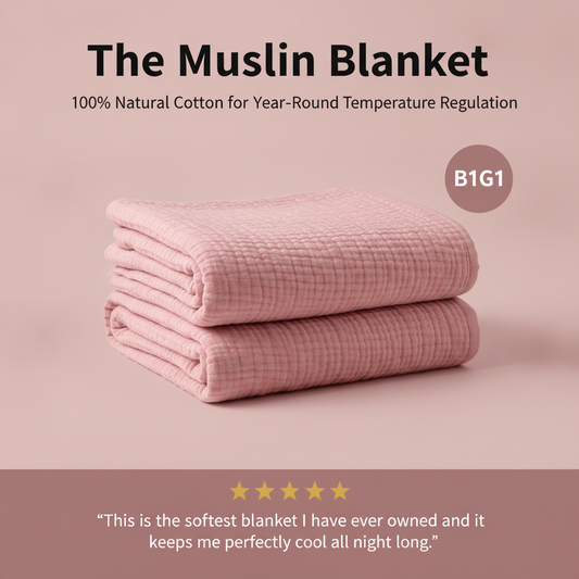 The Muslin Blanket - 100% Muslin Cotton (B1G1)
